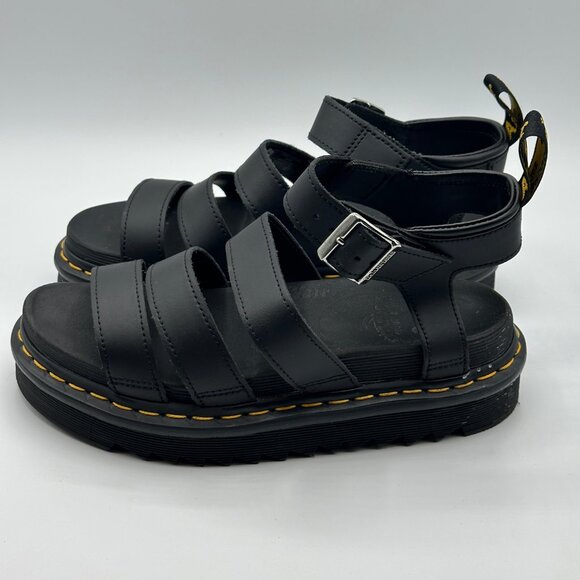 Dr. Martens Women's Blair Black Platform Strappy Sandals Size 7 - Picture 3 of 11